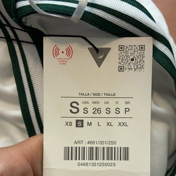 Zara White Mini Dress with Green-Striped Halter - Picture 10 of 10